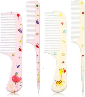 Giantree 4Pcs Baby Hair Comb, Kids Hair Brush Set for Girls Boys, Cute Hairs Comb Set Toddler Hairs Comb, Mini Comb Rat Tail Hairs Styling for Toddler Child's Hair Travel Style A) Giantree 4Pcs Baby Hair Comb, Kids Hair Brush Set for Girls Boys, Cute Hairs Comb Set Toddler Hairs Comb, Mini Comb Rat Tail Hairs Styling for Toddler Child's Hair Travel Style A)