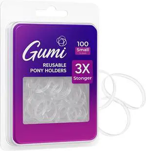 Gumi good Ouchless Hair Elastics, Clear, Small, 3/4 Inch | Snag-free, stretchy hair ties glide off without pulling; secure hold for fine or thick hair, ponytails, braids and buns. Gumi good Ouchless Hair Elastics, Clear, Small, 3/4 Inch | Snag-free, stretchy hair ties glide off without pulling; secure hold for fine or thick hair, ponytails, braids and buns.
