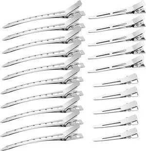 40pcs Metal Duck Billed Hair Clips for Styling Sectioning,Silver for Women Long Hair, Alligator Curl Clips for Hair Roller,Salon,Bows DIY with Case 40pcs Metal Duck Billed Hair Clips for Styling Sectioning,Silver for Women Long Hair, Alligator Curl Clips for Hair Roller,Salon,Bows DIY with Case