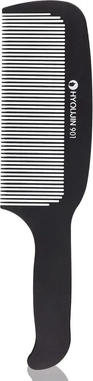 HYOUJIN 901 Carbon Flat Top Clipper Comb for Clipper-cuts and Flattops | 230 Heat Resistant Hair Cutting Combs for Men,Women,Anti-Static Professional Barber Clipper Comb for Fade Blending Flat Top HYOUJIN 901 Carbon Flat Top Clipper Comb for Clipper-cuts and Flattops | 230 Heat Resistant Hair Cutting Combs for Men,Women,Anti-Static Professional Barber Clipper Comb for Fade Blending Flat Top