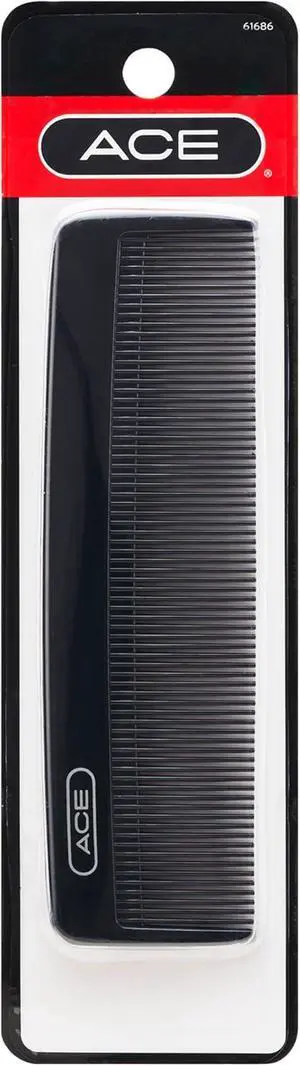 Goody Ace Classic Bobby Pocket and Purse Comb - 5 Inch, Black, Durable & Flexible Teeth, Suitable for All Hair Types, Fine Comb Teeth for Thin to Medium Hair Goody Ace Classic Bobby Pocket and Purse Comb - 5 Inch, Black, Durable & Flexible Teeth, Suitable for All Hair Types, Fine Comb Teeth for Thin to Medium Hair