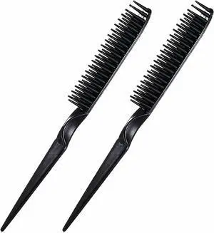 3 Row Hair Comb Set Rat Tail Styling Comb Curly Hair Styling Brush Black Unbraider Combs for Women Men Detangling Styling(2PCS) 3 Row Hair Comb Set Rat Tail Styling Comb Curly Hair Styling Brush Black Unbraider Combs for Women Men Detangling Styling(2PCS)