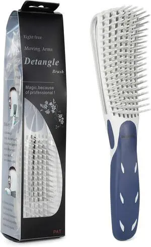 BESTOOL Detangling Brush for Curly and Natural Black Hair, Afro 3/4abc Texture, Faster and Easier Detangling of Wet or Dry Hair with No Pain (Blue) BESTOOL Detangling Brush for Curly and Natural Black Hair, Afro 3/4abc Texture, Faster and Easier Detangling of Wet or Dry Hair with No Pain (Blue)