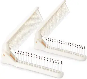2 Pack Folding Hair Combs, Foldable Comb Brush Combo, Mini Protable Folding brush for Purse Bags Porket, Travel Size Hair Comb, Small Pocket Combs for Women Men and Kids(Beige) 2 Pack Folding Hair Combs, Foldable Comb Brush Combo, Mini Protable Folding brush for Purse Bags Porket, Travel Size Hair Comb, Small Pocket Combs for Women Men and Kids(Beige)