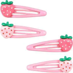 Mabor 4Pcs Strawberry Hair Clips Pink Snap Hair Clips Barrettes Pink Accessories for Girls Toddlers Kids and Teens Gifts (Left&Right) Mabor 4Pcs Strawberry Hair Clips Pink Snap Hair Clips Barrettes Pink Accessories for Girls Toddlers Kids and Teens Gifts (Left&Right)