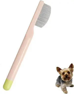 Stainless Steel Dog Eye Comb, Puppy Flea Brush (Pink) | Small Design for Pet Facial & Paw Grooming, Round-Tip Arc Teeth, Fit Yorkie, Shih Tzu, Maltese, Maltipoo, Pomeranian, Cat Stainless Steel Dog Eye Comb, Puppy Flea Brush (Pink) | Small Design for Pet Facial & Paw Grooming, Round-Tip Arc Teeth, Fit Yorkie, Shih Tzu, Maltese, Maltipoo, Pomeranian, Cat