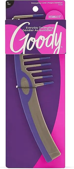 Goody Styling Essentials Detangling Comb (Color May Vary), Suitable for All Hair Types, Fine Tooth Comb Detangles Wet or Dry Hair, Styling Accessories for Women, Men, Boys, and Girls Goody Styling Essentials Detangling Comb (Color May Vary), Suitable for All Hair Types, Fine Tooth Comb Detangles Wet or Dry Hair, Styling Accessories for Women, Men, Boys, and Girls