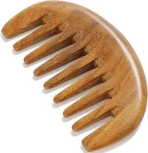 Wooden Comb, Wide Tooth Comb for Scalp Massage & Distribute Oils | No Statics Green Sandalwood Scalp Comb, Reduce Hair Loss Caused by Static, with 1 Storage Pouch for Travel Wooden Comb, Wide Tooth Comb for Scalp Massage & Distribute Oils | No Statics Green Sandalwood Scalp Comb, Reduce Hair Loss Caused by Static, with 1 Storage Pouch for Travel