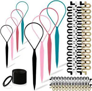 TsMADDTs Hair Braiding Tools, Topsy Tail and French Braiders for Ponytail | DIY Hair Styling, for Women & Kids, Home Use, Durable Resin, Portable Travel Case TsMADDTs Hair Braiding Tools, Topsy Tail and French Braiders for Ponytail | DIY Hair Styling, for Women & Kids, Home Use, Durable Resin, Portable Travel Case