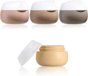 Gemice Travel Size Containers for Toiletries,1oz,4 Pack,Apricot | TSA Approved Silicone Cream JarsLeak-proof Travel Accessories with Lid,For Cosmetic Makeup Face Body Hand Cream Gemice Travel Size Containers for Toiletries,1oz,4 Pack,Apricot | TSA Approved Silicone Cream JarsLeak-proof Travel Accessories with Lid,For Cosmetic Makeup Face Body Hand Cream