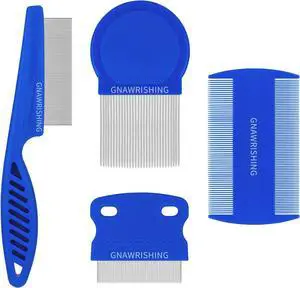 Flea Comb 4Pcs with High Strength Teeth Pet Tear Stain Remover Combs, Pet Dog Cat Grooming Comb Set Effective Float Hair Remover Flea Comb 4Pcs with High Strength Teeth Pet Tear Stain Remover Combs, Pet Dog Cat Grooming Comb Set Effective Float Hair Remover
