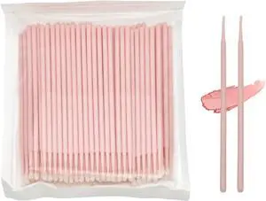 100-Pack Micro Cotton Swabs for Eyelash Extensions | 2mm Cotton Tip Applicators - Adjustable Makeup Brushes for Eyelash Glue, Cleansing & Detailing (Pink) 100-Pack Micro Cotton Swabs for Eyelash Extensions | 2mm Cotton Tip Applicators - Adjustable Makeup Brushes for Eyelash Glue, Cleansing & Detailing (Pink)