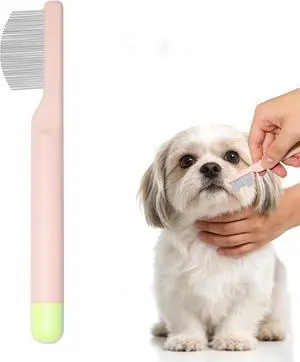 Pet Eye Comb for Small Dogs Cats Hamsters, Puppy Essentials, Pink | Tear Stain Remover Grooming Brush , Gentle Face Paw Coat Cleaning , Fit for Yorkie Shih Tzu Maltese Teddy Mini Poodle Pet Eye Comb for Small Dogs Cats Hamsters, Puppy Essentials, Pink | Tear Stain Remover Grooming Brush , Gentle Face Paw Coat Cleaning , Fit for Yorkie Shih Tzu Maltese Teddy Mini Poodle