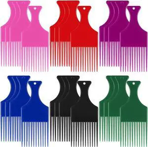 Nuogo 24 Pcs Hair Pick Wide Tooth Lift Plastic Afro Pick,Multi Colors | Hair Pick for Women Men, Lift Comb for Detangling Styling, Smooth Hair Pick Comb for Curly Hair, Thick Volume Wig Beard Gift Nuogo 24 Pcs Hair Pick Wide Tooth Lift Plastic Afro Pick,Multi Colors | Hair Pick for Women Men, Lift Comb for Detangling Styling, Smooth Hair Pick Comb for Curly Hair, Thick Volume Wig Beard Gift