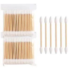 Fcozpjk Pointed Tip Cotton Swabs Precision Tip Cotton Swab with Wood Sticks | 200PCS Double Sided Cotton Buds for Makeup Personal Care Nail Polish Clean Up Tool Nail Polish Corrector Swabs Fcozpjk Pointed Tip Cotton Swabs Precision Tip Cotton Swab with Wood Sticks | 200PCS Double Sided Cotton Buds for Makeup Personal Care Nail Polish Clean Up Tool Nail Polish Corrector Swabs