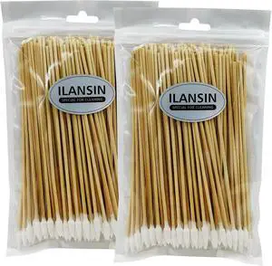 200PCS Pointed Swabs - 6 inch Long Cotton Swab - Cotton Buds with Strong Bamboo Sticks - Biodegradable Organic Cotton Tip Applicators for Cleaning, Makeup, Pets Care 200PCS Pointed Swabs - 6 inch Long Cotton Swab - Cotton Buds with Strong Bamboo Sticks - Biodegradable Organic Cotton Tip Applicators for Cleaning, Makeup, Pets Care