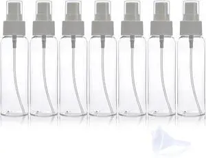 7 Pack 30ml Spray Bottle,Clear Empty Refillable Plastic Bottles,Mini SprayBottle,Small Spray Bottles Transparent Plastic Spray Bottle 7 Pack 30ml Spray Bottle,Clear Empty Refillable Plastic Bottles,Mini SprayBottle,Small Spray Bottles Transparent Plastic Spray Bottle