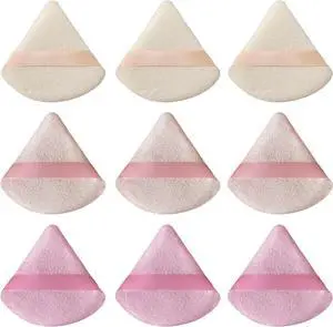 9 Pcs Pink Triangle Powder Puff Makeup Puff:Powder Puff Face Triangle for Loose Powder Cosmetic Foundation Makeup Sponge 9 Pcs Pink Triangle Powder Puff Makeup Puff:Powder Puff Face Triangle for Loose Powder Cosmetic Foundation Makeup Sponge