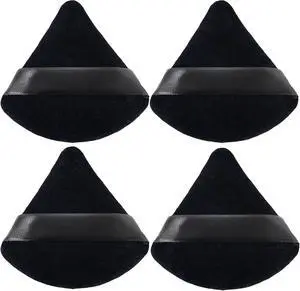 ZHIYE 4pcs Triangle Powder Puffs, Reusable Face Makeup Puff, Multifunctional Facial Makeup Tool Wet, Dry Dual-Use Makeup Sponge for BB CC Cream Liquid Foundation(BLack) ZHIYE 4pcs Triangle Powder Puffs, Reusable Face Makeup Puff, Multifunctional Facial Makeup Tool Wet, Dry Dual-Use Makeup Sponge for BB CC Cream Liquid Foundation(BLack)