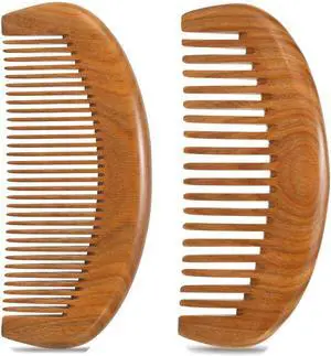2 Pack Wooden Comb, Beard Comb for Men, Hair Combs for Women | for scalp massage & distribute oils, no statics Green Sandalwood comb, reduce hair loss caused by static, 2 storage pouches 2 Pack Wooden Comb, Beard Comb for Men, Hair Combs for Women | for scalp massage & distribute oils, no statics Green Sandalwood comb, reduce hair loss caused by static, 2 storage pouches