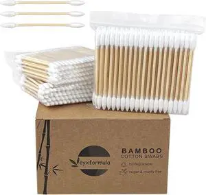 Eyxformula Pointed Tip Cotton Swabs, 500 Count Double Precision Tips | FSC Certified Bamboo Sticks, Pointy Swabs for Makeup & Nail Polish Touch-ups, Cosmetic, Crafts, Piercing, Detailed Cleaning Eyxformula Pointed Tip Cotton Swabs, 500 Count Double Precision Tips | FSC Certified Bamboo Sticks, Pointy Swabs for Makeup & Nail Polish Touch-ups, Cosmetic, Crafts, Piercing, Detailed Cleaning