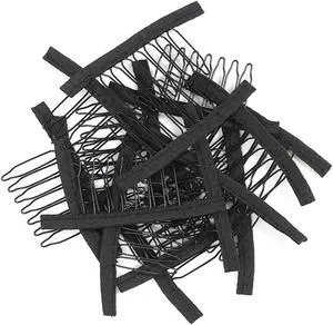30 Pcs Wig Clips Wig Combs to Secure Wig 7-Teeth Wig Combs for Making Wig Caps (30 pcs, Black) 30 Pcs Wig Clips Wig Combs to Secure Wig 7-Teeth Wig Combs for Making Wig Caps (30 pcs, Black)