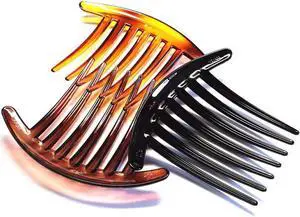Women's French Twist Combs Plastic Side Hair Comb with Seven Tooth - Set of 6 (3 Colors, Each 2pcs) Women's French Twist Combs Plastic Side Hair Comb with Seven Tooth - Set of 6 (3 Colors, Each 2pcs)