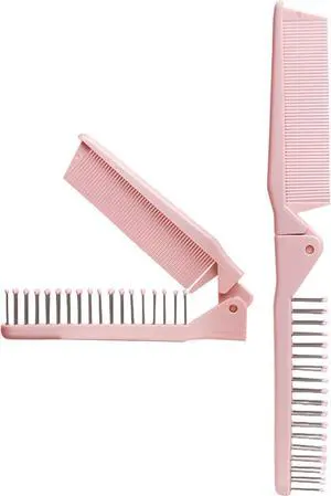 Foldable Hair Comb, Compact Travel Brush with 180° Folding Design | ABS resin, dual-sided, coarse & fine teeth, 4.3" x 1.3", for travel, purse, pocket, all hair types Foldable Hair Comb, Compact Travel Brush with 180° Folding Design | ABS resin, dual-sided, coarse & fine teeth, 4.3" x 1.3", for travel, purse, pocket, all hair types