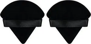 2Pcs Triangle Powder Puffs, Face Makeup Puff for Body Loose Powder Beauty Makeup Tool Black 2Pcs Triangle Powder Puffs, Face Makeup Puff for Body Loose Powder Beauty Makeup Tool Black