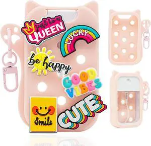 Cute Cat Silicone Case Compatible with Touchland Hand Sanitizer Spray with Keychain & 10 Charms - Protective Holder for Touchland Power Mist & Glow Mist 1 FL Oz/30ML, Travel Accessory (Pink) Cute Cat Silicone Case Compatible with Touchland Hand Sanitizer Spray with Keychain & 10 Charms - Protective Holder for Touchland Power Mist & Glow Mist 1 FL Oz/30ML, Travel Accessory (Pink)