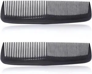 2 Pcs Pocket Plastic Hair Combs Fine and Standard Dressing Teeth Cut Hair Cutting Combs Black Styling Beard Combs for Women Men Hairdressing Salon Hair Care Tool 2 Pcs Pocket Plastic Hair Combs Fine and Standard Dressing Teeth Cut Hair Cutting Combs Black Styling Beard Combs for Women Men Hairdressing Salon Hair Care Tool