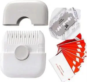 2 in 1 Hair Trimmer with 10 Replacement Blades, Razor Comb, and Sharp Double Edge Cutting Comb (White) | Razor Comb, and Sharp Double Edge Cutting Comb 2 in 1 Hair Trimmer with 10 Replacement Blades, Razor Comb, and Sharp Double Edge Cutting Comb (White) | Razor Comb, and Sharp Double Edge Cutting Comb