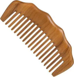 Wooden Comb for Hair & Beard, for Scalp Massage & Distribute Oils | No Statics Green Sandalwood Reduce Hair Loss Caused by Static, with 1 Storage Pouch for Travel Wooden Comb for Hair & Beard, for Scalp Massage & Distribute Oils | No Statics Green Sandalwood Reduce Hair Loss Caused by Static, with 1 Storage Pouch for Travel