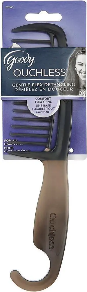 Goody Ouchless Shower Comb, All-Purpose Detangling Comb for Knots & Tangles, Pain-Free Detangler for Wet or Dry Hair, For Women, Men, Boys, and Girls, All Hair Types Goody Ouchless Shower Comb, All-Purpose Detangling Comb for Knots & Tangles, Pain-Free Detangler for Wet or Dry Hair, For Women, Men, Boys, and Girls, All Hair Types