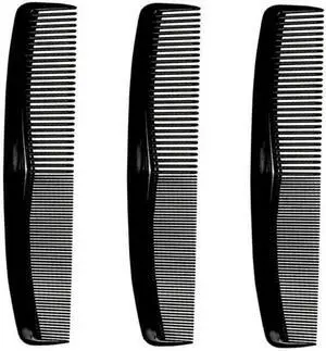 Comfort Axis Coarse/Fine Hair Comb Set, 8 Inches, 3 Pack, Black Comfort Axis Coarse/Fine Hair Comb Set, 8 Inches, 3 Pack, Black