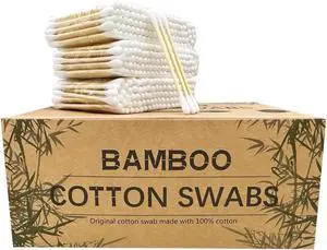 Cotton Swabs with Wooden Sticks/Double Tipped Natural Bamboo Cotton Buds 900pcs Cotton Swabs with Wooden Sticks/Double Tipped Natural Bamboo Cotton Buds 900pcs