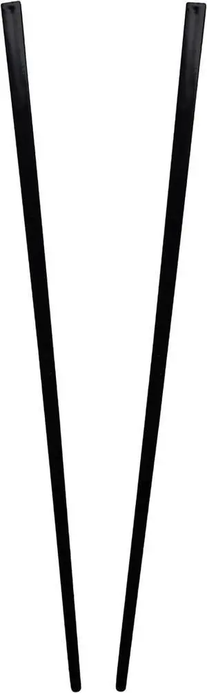 2 Hair Sticks Solid Straight Chopsticks for Women - Black 2 Hair Sticks Solid Straight Chopsticks for Women - Black