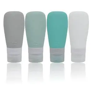 Silicone Travel Bottles, Leak Proof Squeezable Refillable Travel Accessories Toiletries Containers Travel Size Cosmetic Tube for Shampoo Lotion Soap Liquids (2oz Grey/blue/white/green) Silicone Travel Bottles, Leak Proof Squeezable Refillable Travel Accessories Toiletries Containers Travel Size Cosmetic Tube for Shampoo Lotion Soap Liquids (2oz Grey/blue/white/green)