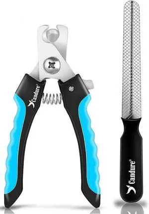 Candure Pet Nail Clippers Professional Nail Trimmer Suitable for Puppy, Cats, Rabbits and Guinea Pigs - Safety Lock/Protective Guard to Avoid Over Cutting (Blue, Small) Candure Pet Nail Clippers Professional Nail Trimmer Suitable for Puppy, Cats, Rabbits and Guinea Pigs - Safety Lock/Protective Guard to Avoid Over Cutting (Blue, Small)