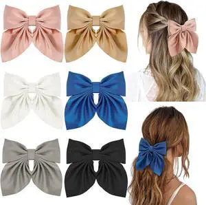 6Pcs Hair Bows for Women, Silky Satin Bow Hair Clips for Girls | Blue Hair Ribbon, Cute Bow Clips for Women, Hair Accessories Gifts 6Pcs Hair Bows for Women, Silky Satin Bow Hair Clips for Girls | Blue Hair Ribbon, Cute Bow Clips for Women, Hair Accessories Gifts