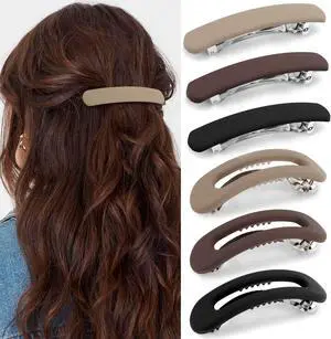 Atoden Hair Barrettes Flat Clips for Thick Thin Fine Hair 6Pcs French Barrettes Matte Large Hair Slides Non Slip Clamps Vintage 90s Accessories for Women Girls Trendy Stuff Gifts (Neutral Color) Atoden Hair Barrettes Flat Clips for Thick Thin Fine Hair 6Pcs French Barrettes Matte Large Hair Slides Non Slip Clamps Vintage 90s Accessories for Women Girls Trendy Stuff Gifts (Neutral Color)