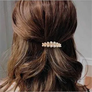 Vintage Gold Pearl Hairclip Barrette Pearl French Hair Clip Pearls Weddings Hairpin Clip Imitation Pearls Head Clips Decorative Hair Accessories for Women Headdress Vintage Gold Pearl Hairclip Barrette Pearl French Hair Clip Pearls Weddings Hairpin Clip Imitation Pearls Head Clips Decorative Hair Accessories for Women Headdress