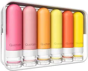 Quatish Travel Bottles for Toiletries 6 Pack, Original Patented Leakproof 3 oz Tsa Approved Travel Size Containers, BPA Free Silicone Shampoo and Conditioner Bottle, Cruise Camping Essentials, Macaron Quatish Travel Bottles for Toiletries 6 Pack, Original Patented Leakproof 3 oz Tsa Approved Travel Size Containers, BPA Free Silicone Shampoo and Conditioner Bottle, Cruise Camping Essentials, Macaron