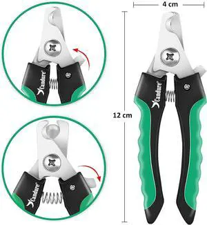 Candure Dog Nail Clippers Professional Pet Nail Clipper Suitable for Cats, Rabbits and Guinea Pigs - Safety Lock/Protective Guard to Avoid Over Cutting (Green, Medium to Small) Candure Dog Nail Clippers Professional Pet Nail Clipper Suitable for Cats, Rabbits and Guinea Pigs - Safety Lock/Protective Guard to Avoid Over Cutting (Green, Medium to Small)