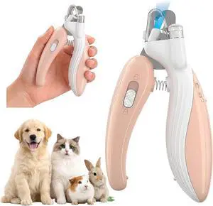Cat & Small Dog Nail Clippers with LED Light, Illuminates the Nail Quick for Better Visibility, Pet Nail Trimmer with Safety Guard & Built-in Nail Catcher for Rabbits and Small Animals(Pink) Cat & Small Dog Nail Clippers with LED Light, Illuminates the Nail Quick for Better Visibility, Pet Nail Trimmer with Safety Guard & Built-in Nail Catcher for Rabbits and Small Animals(Pink)
