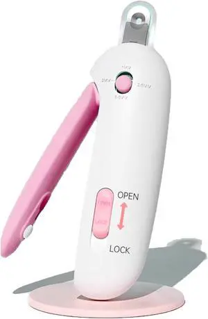 Cat Nail Clipper | Cat Nail Trimmer with Clipping Debris Storage, Adjustable Sizes, Hidden Nail File, Round Hole Blade for Injury-Free Grooming Tool for Pets, Pink Cat Nail Clipper | Cat Nail Trimmer with Clipping Debris Storage, Adjustable Sizes, Hidden Nail File, Round Hole Blade for Injury-Free Grooming Tool for Pets, Pink