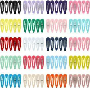 Hair Clips, ECADY (100-Pack 20 Colors) Non-Slip Snap Barrettes for Girls, Women, Kids - 2 Inch Hair Clips, ECADY (100-Pack 20 Colors) Non-Slip Snap Barrettes for Girls, Women, Kids - 2 Inch