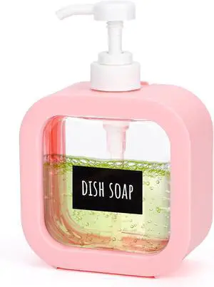 Segbeauty 16.9oz Empty Kitchen Hand Soap Dispenser, Refillable Liquid Soap Dispenser for Bathroom, 500ml Pink Plastic Pump Bottle, Dish Soap Dispensers for Kitchen Sink with Pump and Labels Segbeauty 16.9oz Empty Kitchen Hand Soap Dispenser, Refillable Liquid Soap Dispenser for Bathroom, 500ml Pink Plastic Pump Bottle, Dish Soap Dispensers for Kitchen Sink with Pump and Labels
