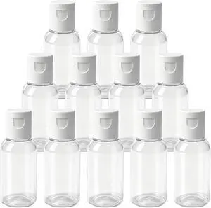 TrendBox 12 Pack Plastic Empty Bottles with Flip Cap for Shampoo, Lotions, Liquid Body Soap, Cream (1 oz / 30 ml) TrendBox 12 Pack Plastic Empty Bottles with Flip Cap for Shampoo, Lotions, Liquid Body Soap, Cream (1 oz / 30 ml)