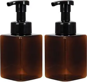 Ginger Lily Farms Foaming Soap Dispenser, Refillable Plastic Pump Bottles for Liquid Hand Soap, 12 oz. Amber Bottle with Black Pump, 2-Pack Ginger Lily Farms Foaming Soap Dispenser, Refillable Plastic Pump Bottles for Liquid Hand Soap, 12 oz. Amber Bottle with Black Pump, 2-Pack